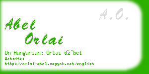 abel orlai business card